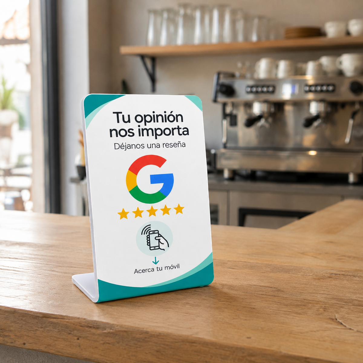 Placa NFC para reseñas de Google