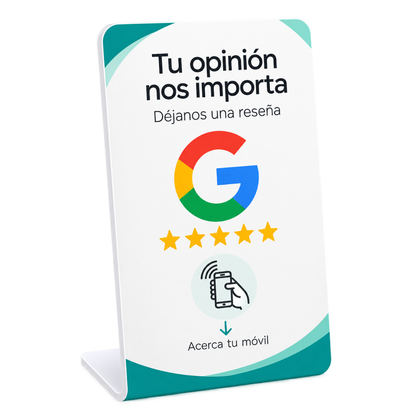 Placa NFC para reseñas de Google