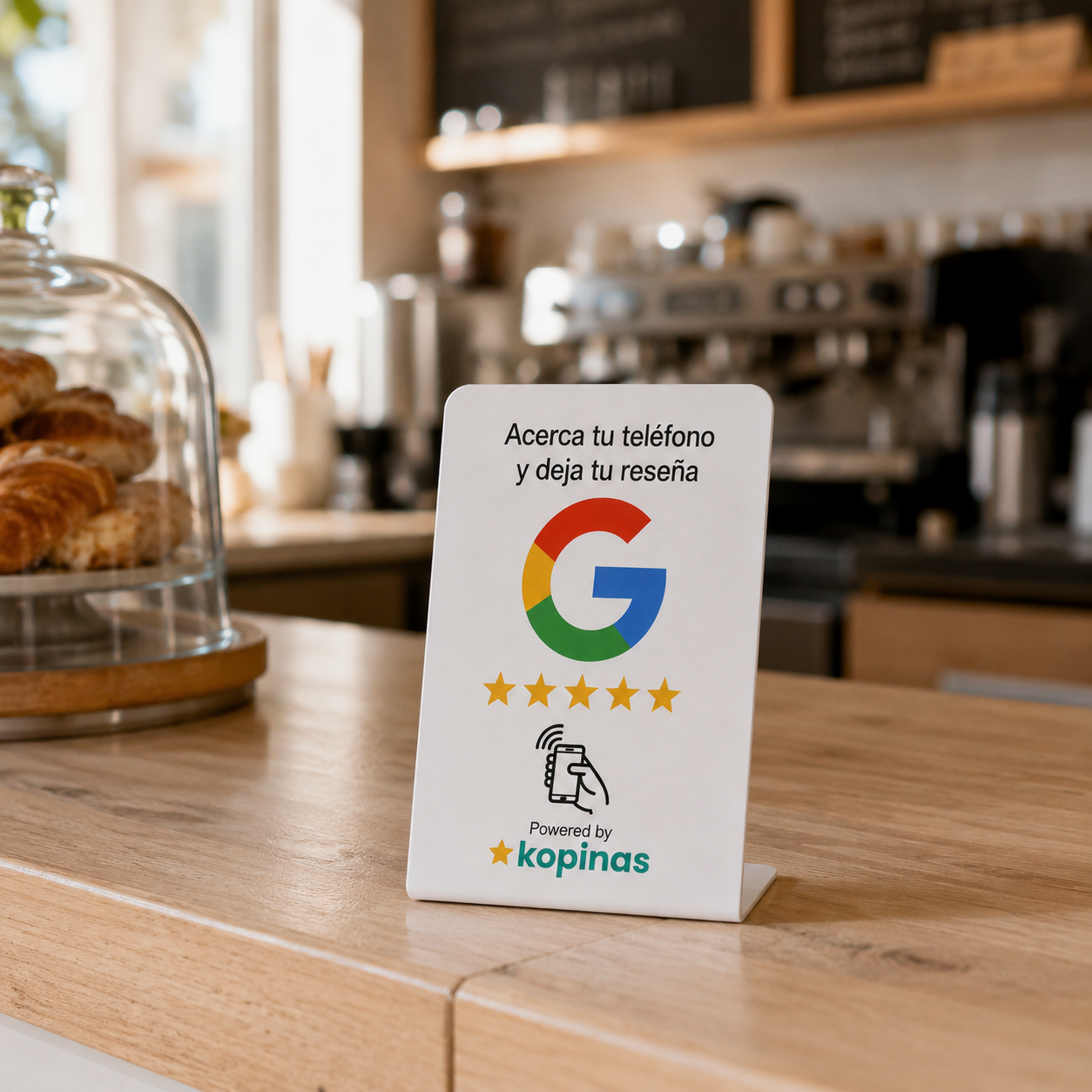 Placa NFC para reseñas de Google