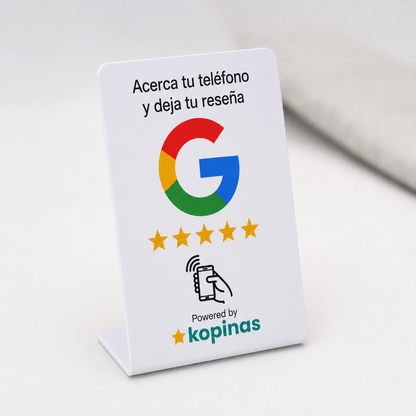 Placa NFC para reseñas de Google